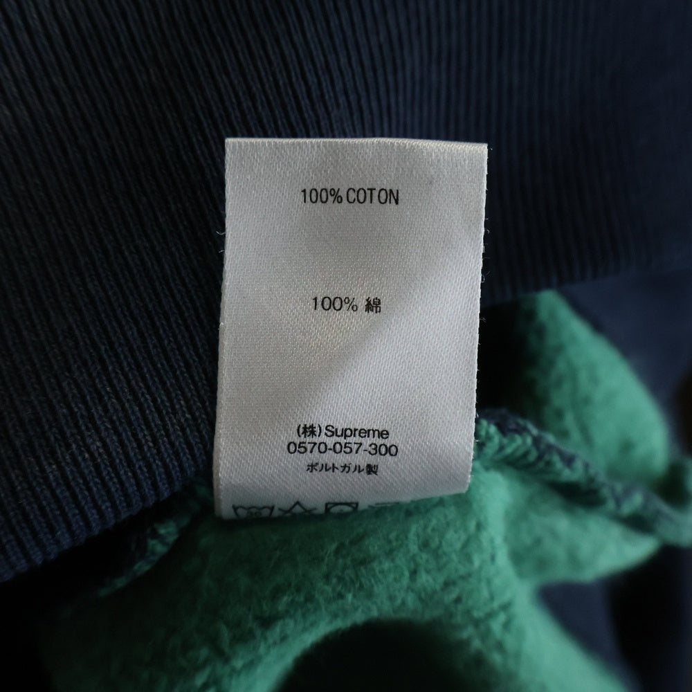SUPREME(シュプリーム) 20AW Patchwork Hooded Sweatshirt パッチワーク フーデットスウェットシャツ サンフェード加工 パーカー ネイビー/グリーン