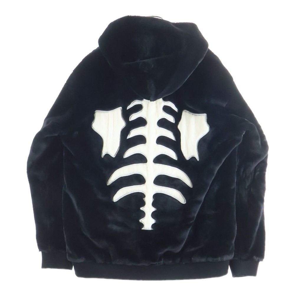 VANSON(バンソン) タグ付 X-REY BORN FUR HOODED JACKET フェイクファー ジャケット ブラック