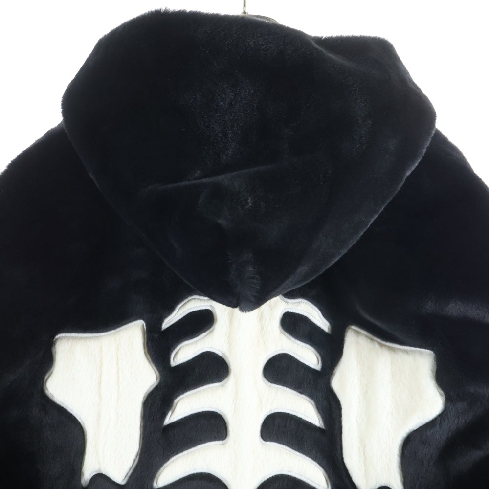 VANSON(バンソン) タグ付 X-REY BORN FUR HOODED JACKET フェイクファー ジャケット ブラック
