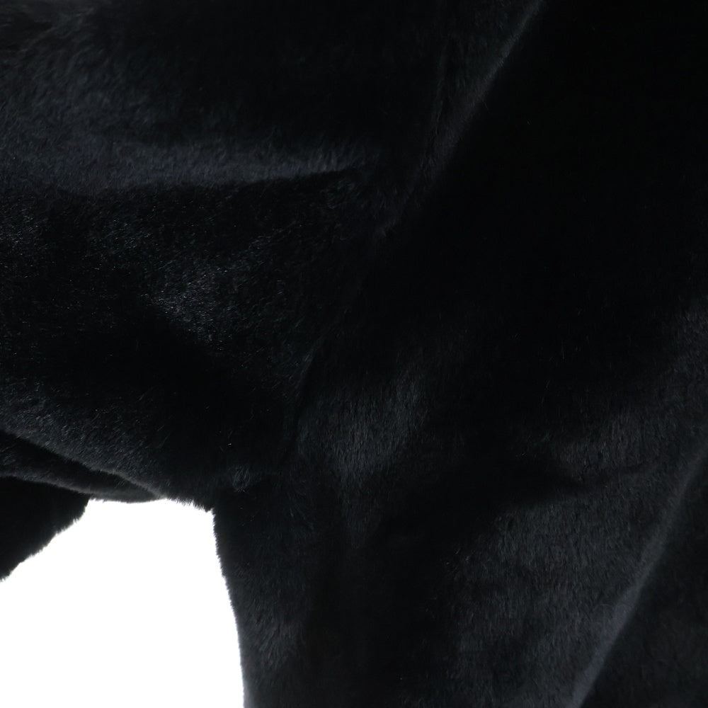 VANSON(バンソン) タグ付 X-REY BORN FUR HOODED JACKET フェイクファー ジャケット ブラック