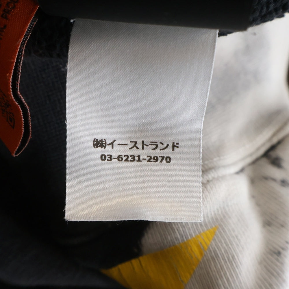 HERON PRESTON(ヘロンプレストン) ×CATERPILLAR SWEAT SHIRT バイカラー クルーネックスウェット グレー