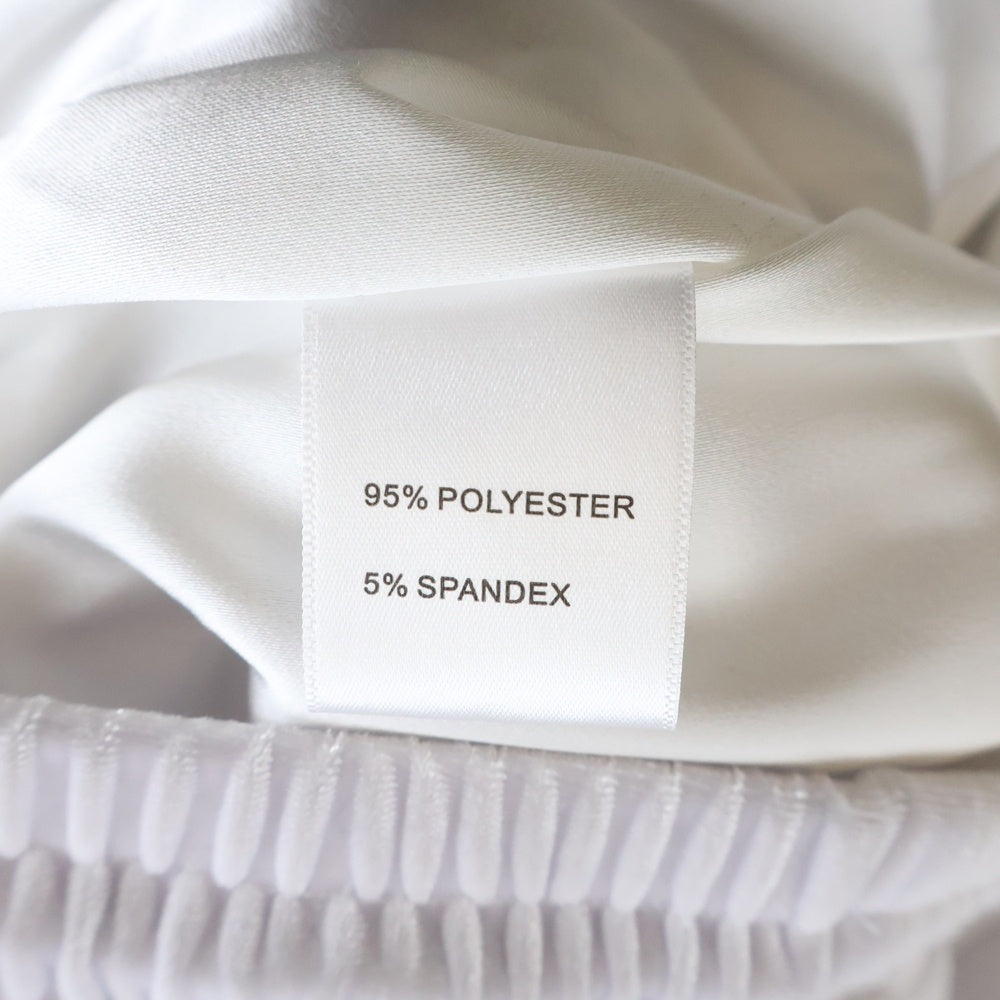 NO BRAND(ノーブランド) YXNGBRATZ ロゴ刺繍 ベロア トラックパンツ ホワイト