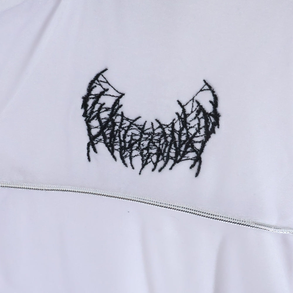 NO BRAND(ノーブランド) YXNGBRATZ ロゴ刺繍 ベロア トラックジャケット ホワイト