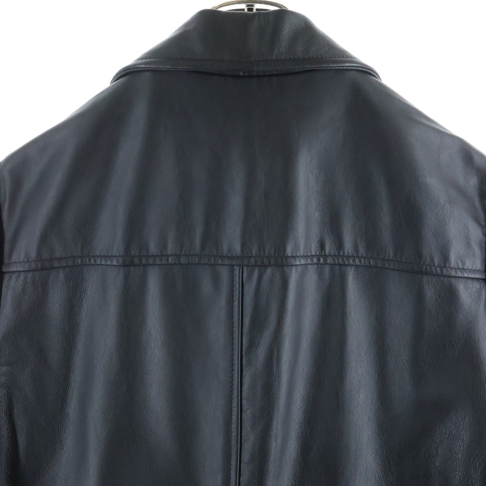 SCHOTT(ショット) 568US Leather Chesterfield coat レザーチェスターロングコート 牛革 ブラック