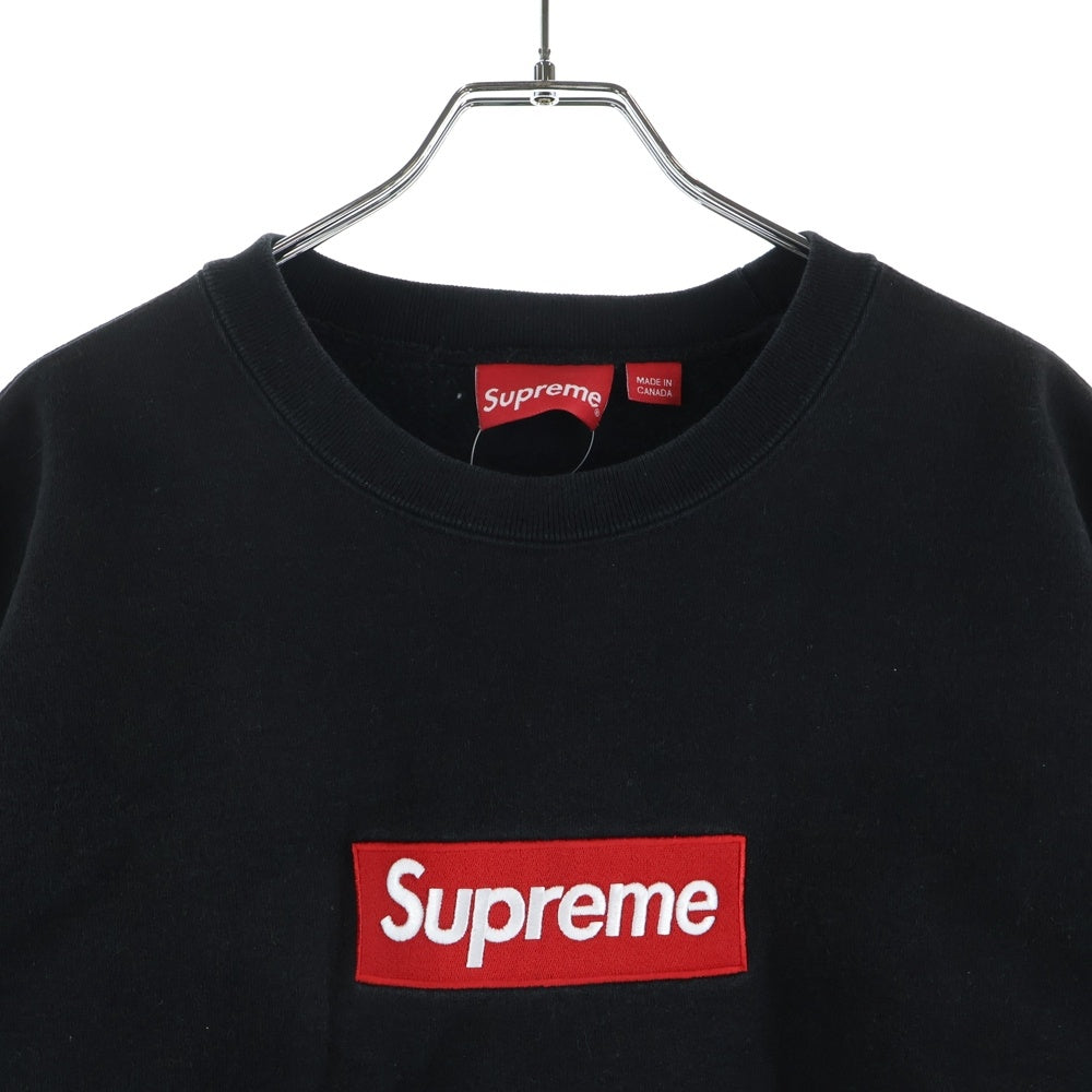 SUPREME(シュプリーム) 22AW Box Logo Crewneck Sweatshirt ボックスロゴ クルーネック 長袖スウェットトレーナー 裏起毛 ブラック