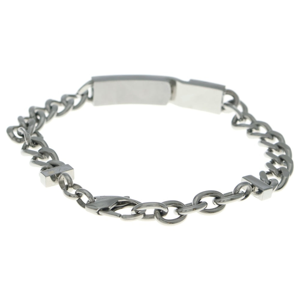 DIESEL(ディーゼル) Logo Plate Chain Bracelet ロゴプレート チェーン ブレスレット DX0966040 シルバー レディース