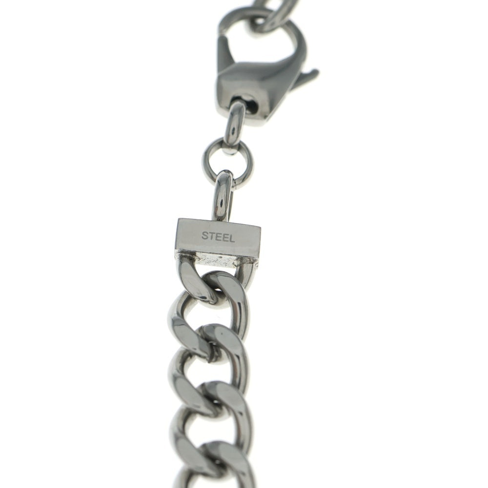 DIESEL(ディーゼル) Logo Plate Chain Bracelet ロゴプレート チェーン ブレスレット DX0966040 シルバー レディース