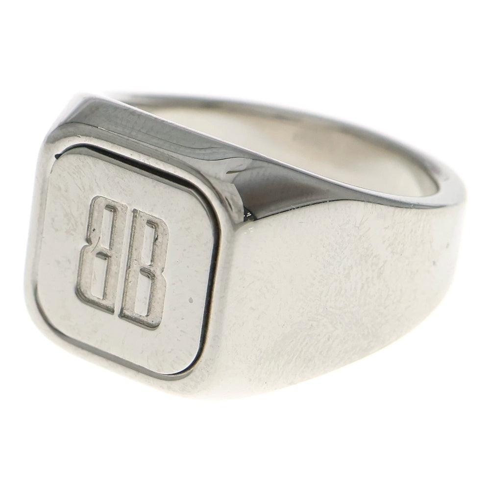 BALENCIAGA(バレンシアガ) NANO SIGNET RING BBロゴ シャイニーリング シルバー 指輪 848456 TZ77S
