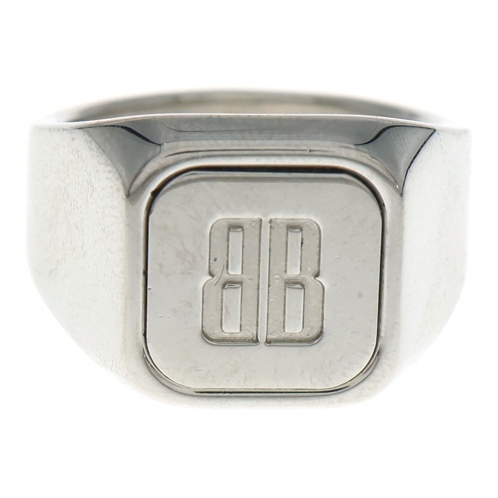 BALENCIAGA(バレンシアガ) NANO SIGNET RING BBロゴ シャイニーリング シルバー 指輪 848456 TZ77S