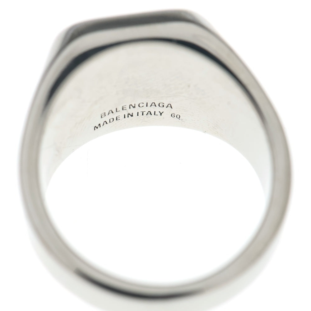 BALENCIAGA(バレンシアガ) NANO SIGNET RING BBロゴ シャイニーリング シルバー 指輪 848456 TZ77S