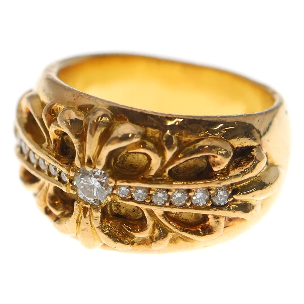 CHROME HEARTS(クロムハーツ) 22K FLRL CRS P/DIA フローラルクロスリング PAVEダイヤ ゴールド BCA057