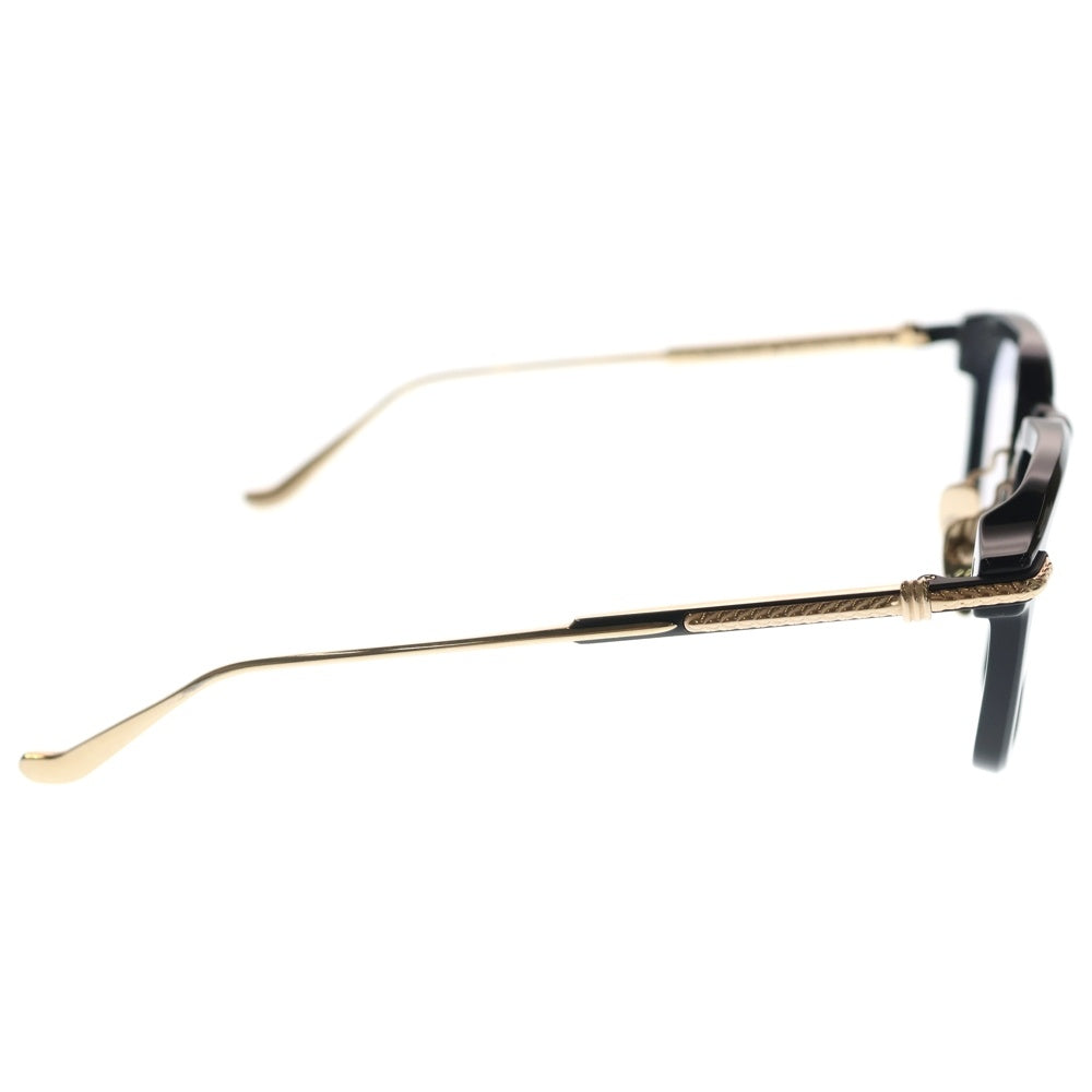 【中古】 CHROME HEARTS クロムハーツ CUMPTION-A 眼鏡 ウェリントン ゴールド サングラス メガネ メンズ インボイス 26004308 AO CHROME HEARTS(クロムハーツ) CUMPTION-A サイドフレアニー ゴールド