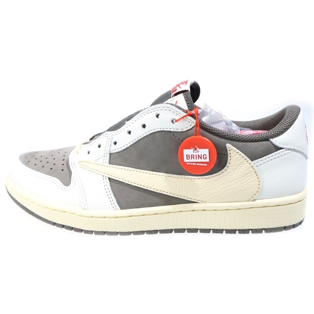 NIKE(ナイキ) ×TRAVIS SCOTT AIR JORDAN 1 LOW REVERSE MOCHA トラヴィススコット エアジョーダン 1 ローカットスニーカー ブラウン/ホワイト US9.5/27.5cm DM7866-162