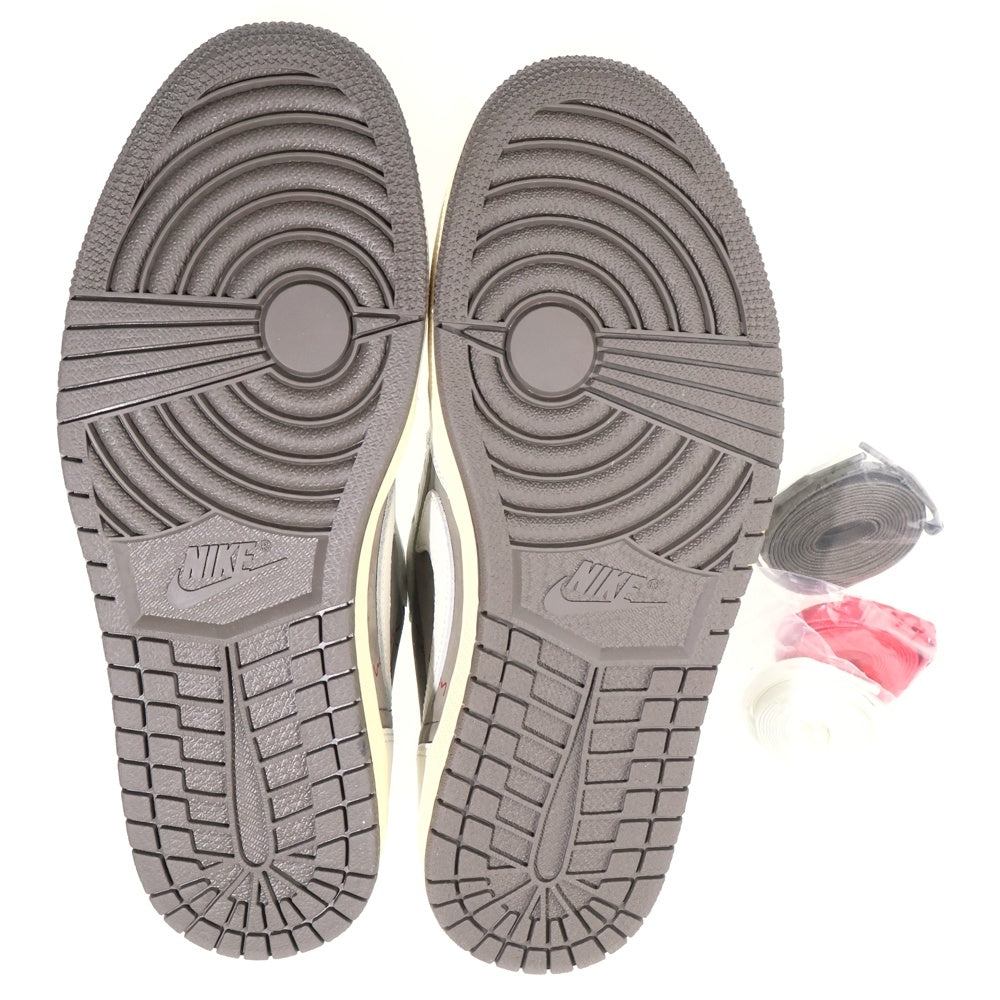 NIKE(ナイキ) ×TRAVIS SCOTT AIR JORDAN 1 LOW REVERSE MOCHA トラヴィススコット エアジョーダン 1 ローカットスニーカー ブラウン/ホワイト US9.5/27.5cm DM7866-162