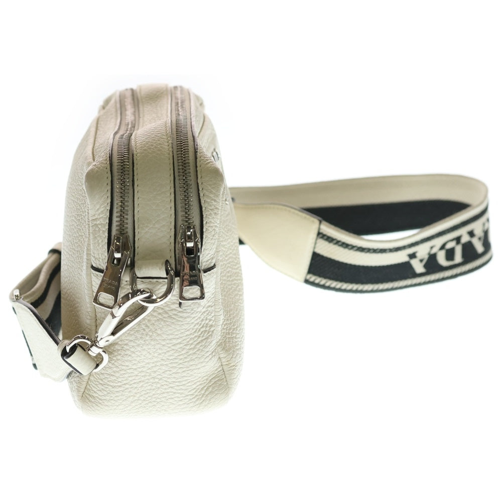 PRADA(プラダ) ヴィッテロダイノ ソフトレザー スモール ショルダーバッグ ホワイト 1BH082 レディース