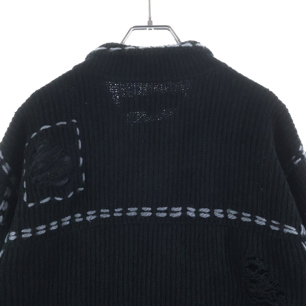 NEIGHBORHOOD(ネイバーフッド) × PHINGERIN PG1 SAVAGE KNIT フィンガリン サヴェージニット ジャケット PD-242-NH-KN-011 ブラック×ホワイト