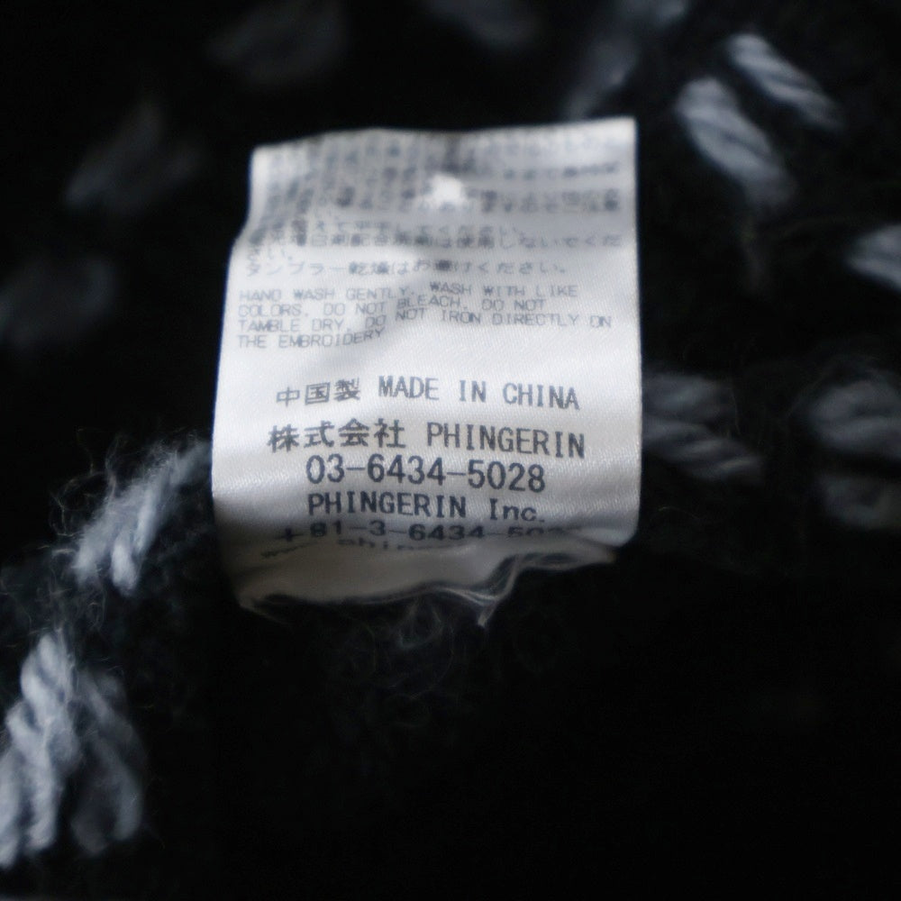 NEIGHBORHOOD(ネイバーフッド) × PHINGERIN PG1 SAVAGE KNIT フィンガリン サヴェージニット ジャケット PD-242-NH-KN-011 ブラック×ホワイト