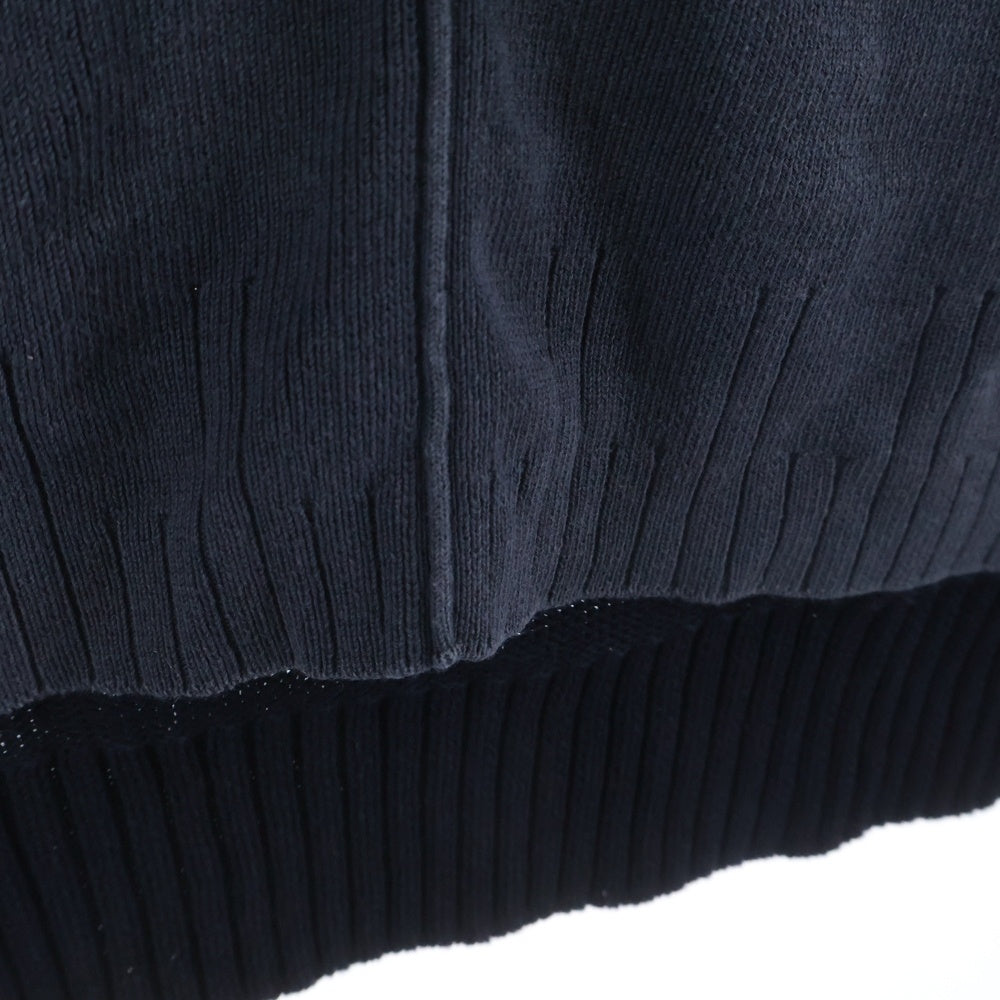 Maison Martin Margiela(メゾンマルタンマルジェラ) 14SS ニット切替 コットンニットポロ ニットシャツ ネイビー/マルチカラー