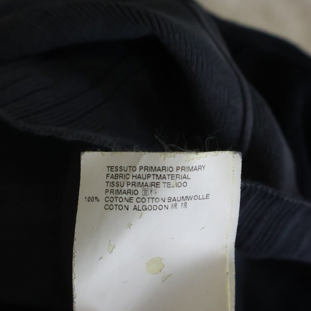 Maison Martin Margiela(メゾンマルタンマルジェラ) 14SS ニット切替 コットンニットポロ ニットシャツ ネイビー/マルチカラー