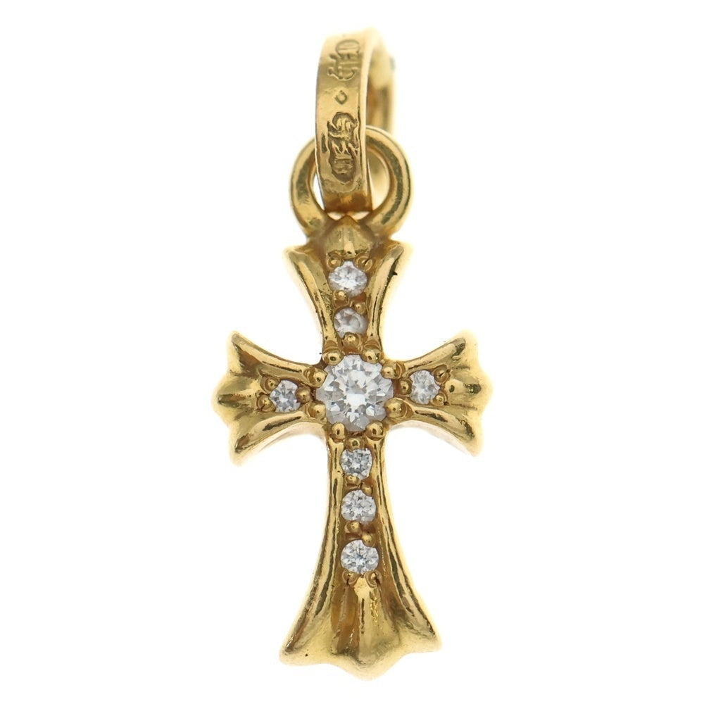 CHROME HEARTS(クロムハーツ) 22K CRS BBYFAT P/DIA ベイビーファットクロス PAVEダイヤ ペンダントトップ ゴールド BCA035