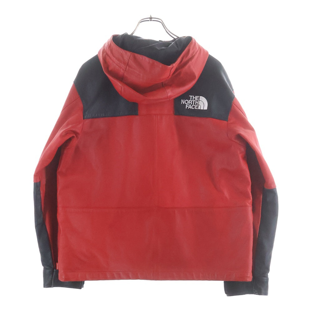 SUPREME(シュプリーム) 18AW × THE NORTH FACE Leather Mountain Jacket NF0A3VJ8 ザノースフェイス レザーマウンテンジャケット レッド/ブラック