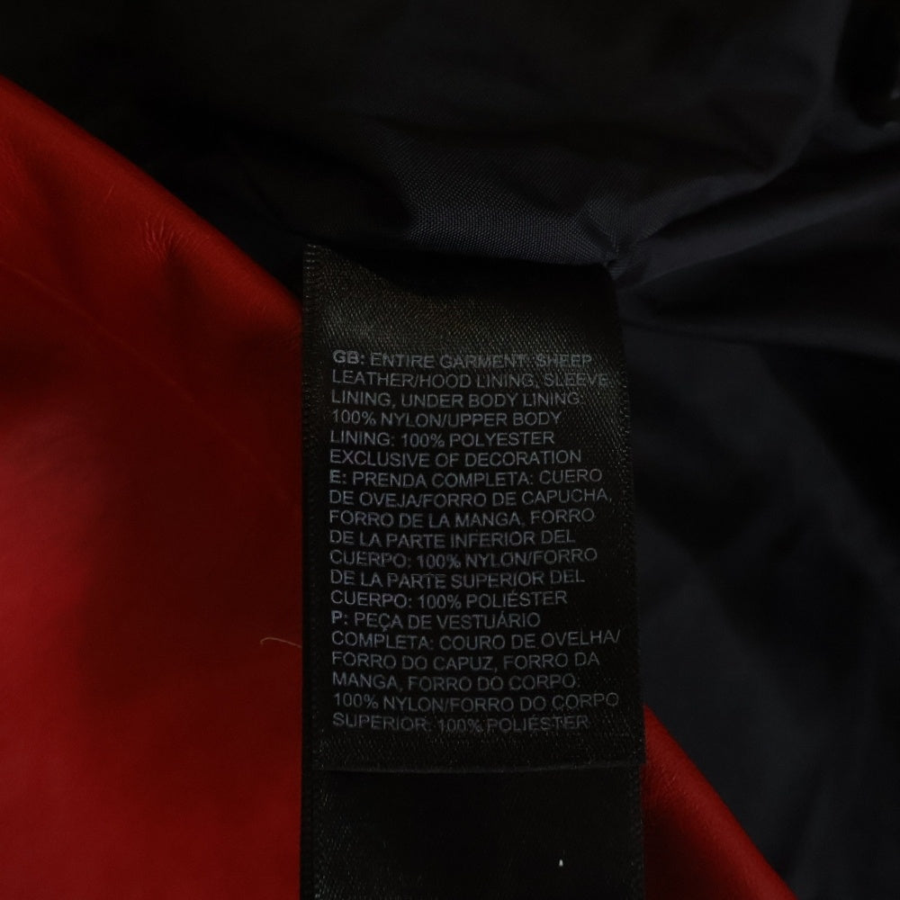 SUPREME(シュプリーム) 18AW × THE NORTH FACE Leather Mountain Jacket NF0A3VJ8 ザノースフェイス レザーマウンテンジャケット レッド/ブラック