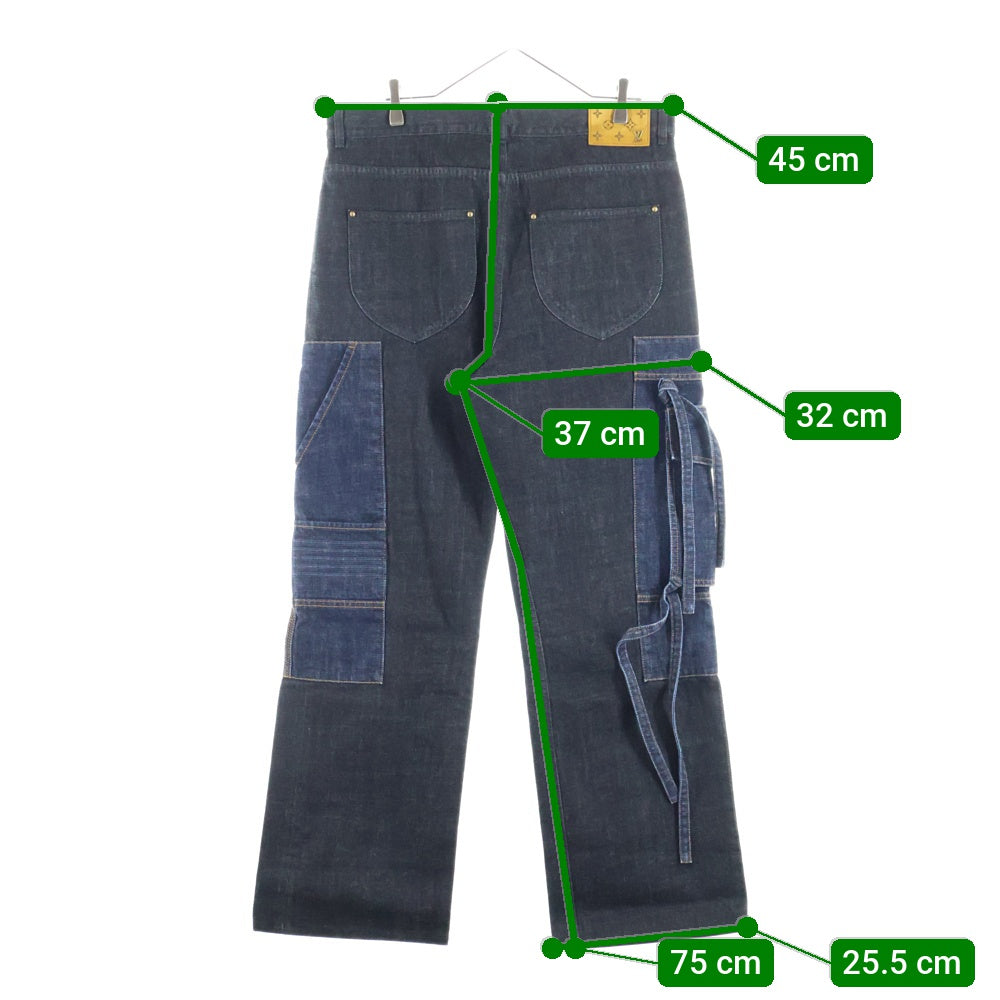 LOUIS VUITTON(ルイヴィトン) 22AW Karakoram Denim Trousers カラコラム デニムカーゴパンツ RW222V NS9 HND05W インディゴ