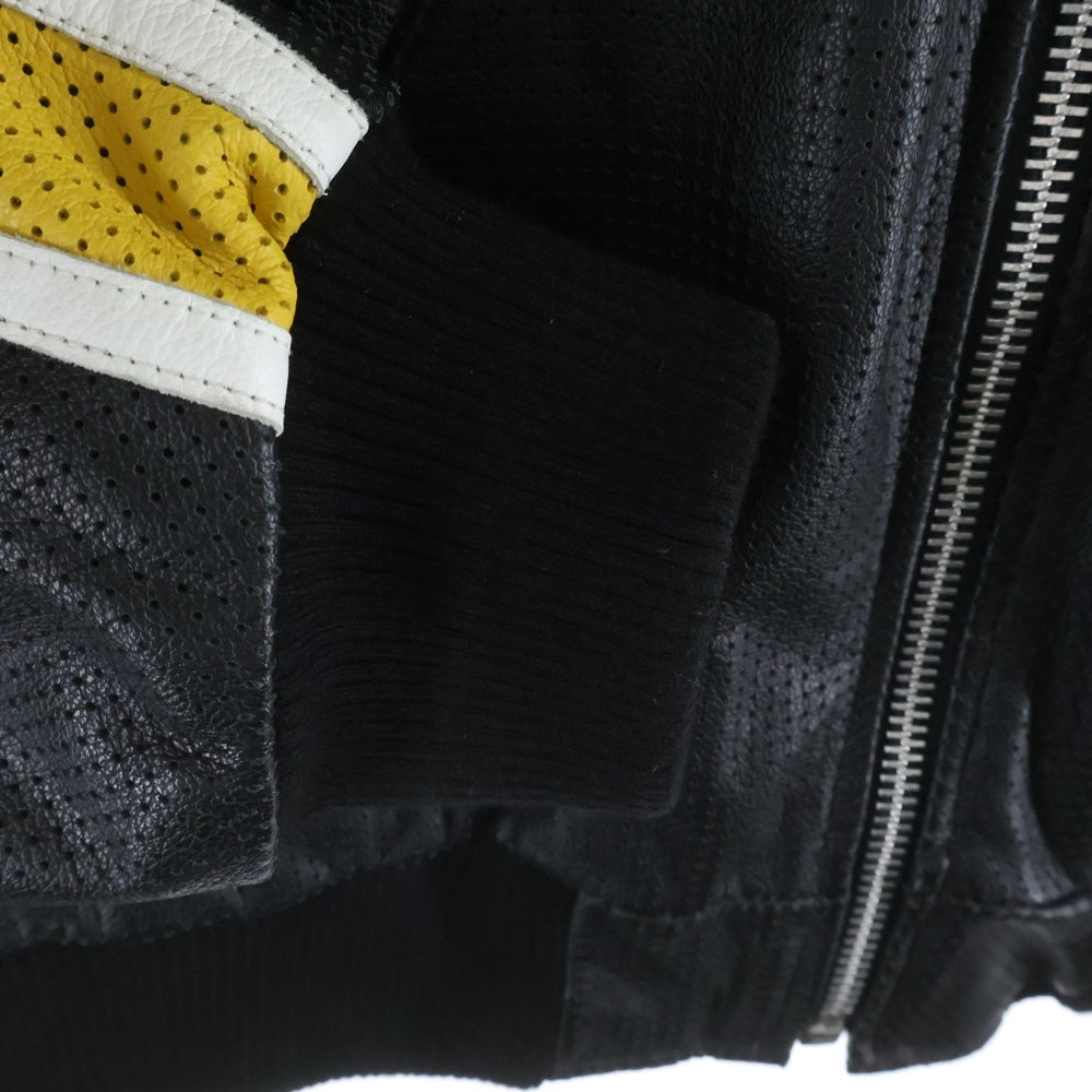 SUPREME(シュプリーム) 20SS ×Vanson Leathers Perforated Bomber Jacket バンソン レザージップアップ ボンバージャケット ブラック