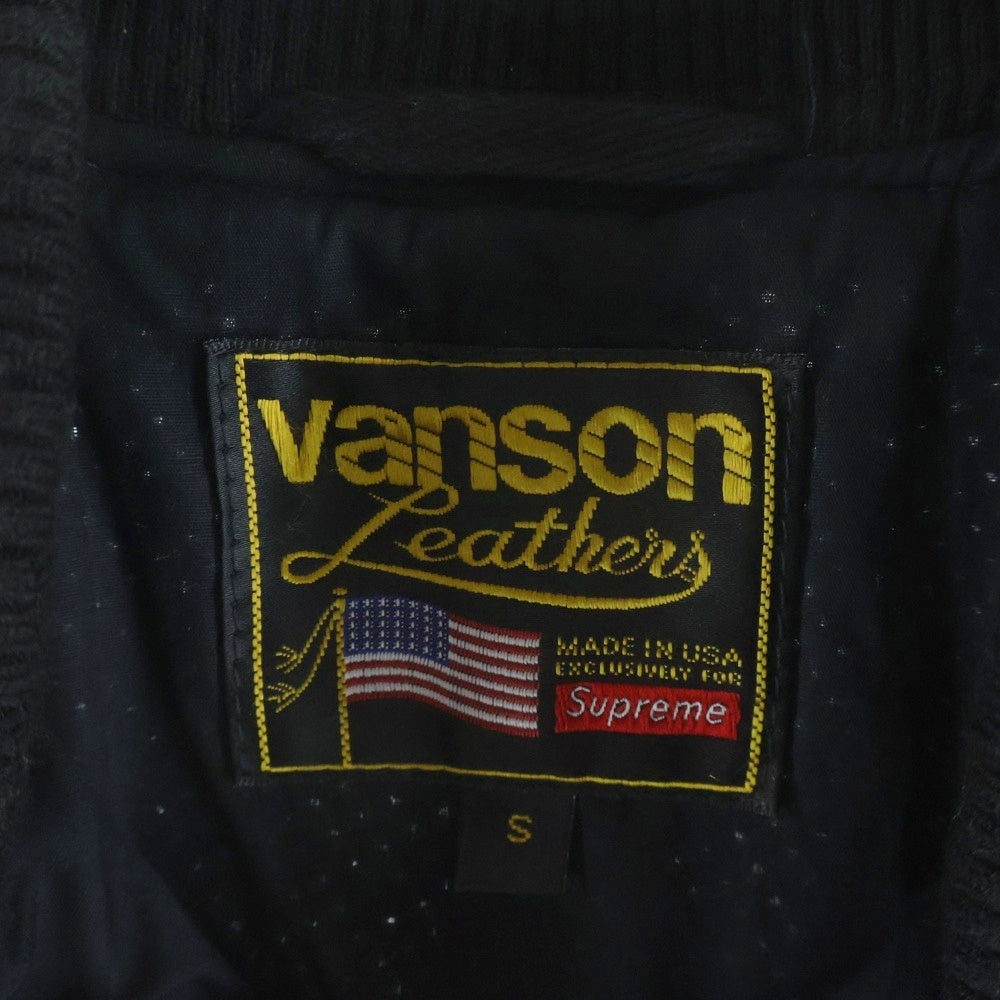 SUPREME(シュプリーム) 20SS ×Vanson Leathers Perforated Bomber Jacket バンソン レザージップアップ ボンバージャケット ブラック