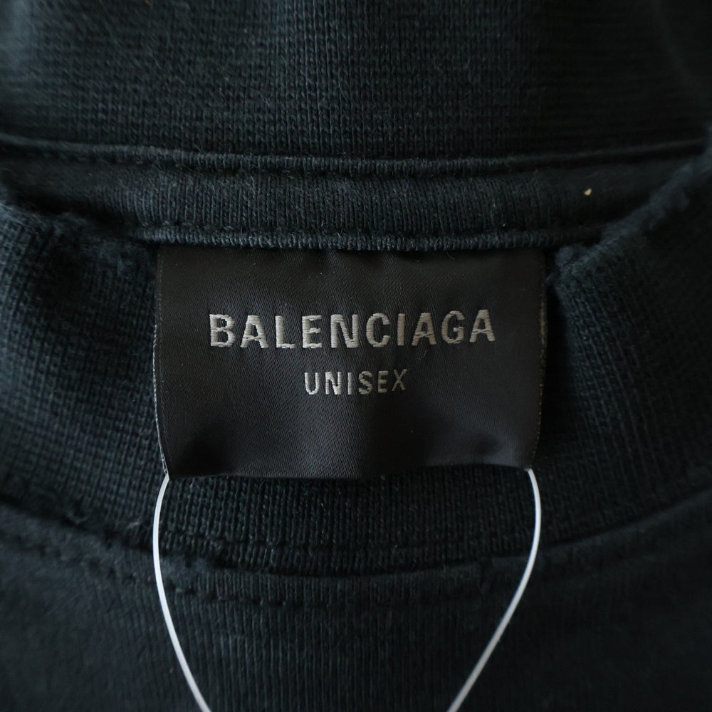 BALENCIAGA(バレンシアガ) 24SS INKJET BLUR LOGO TEE BLACK 764235 TQVA3 インクジェット ブラーロゴ クルーネック半袖Tシャツ ブラック