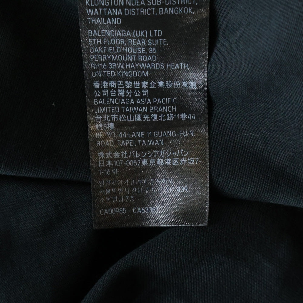 BALENCIAGA(バレンシアガ) 24SS INKJET BLUR LOGO TEE BLACK 764235 TQVA3 インクジェット ブラーロゴ クルーネック半袖Tシャツ ブラック