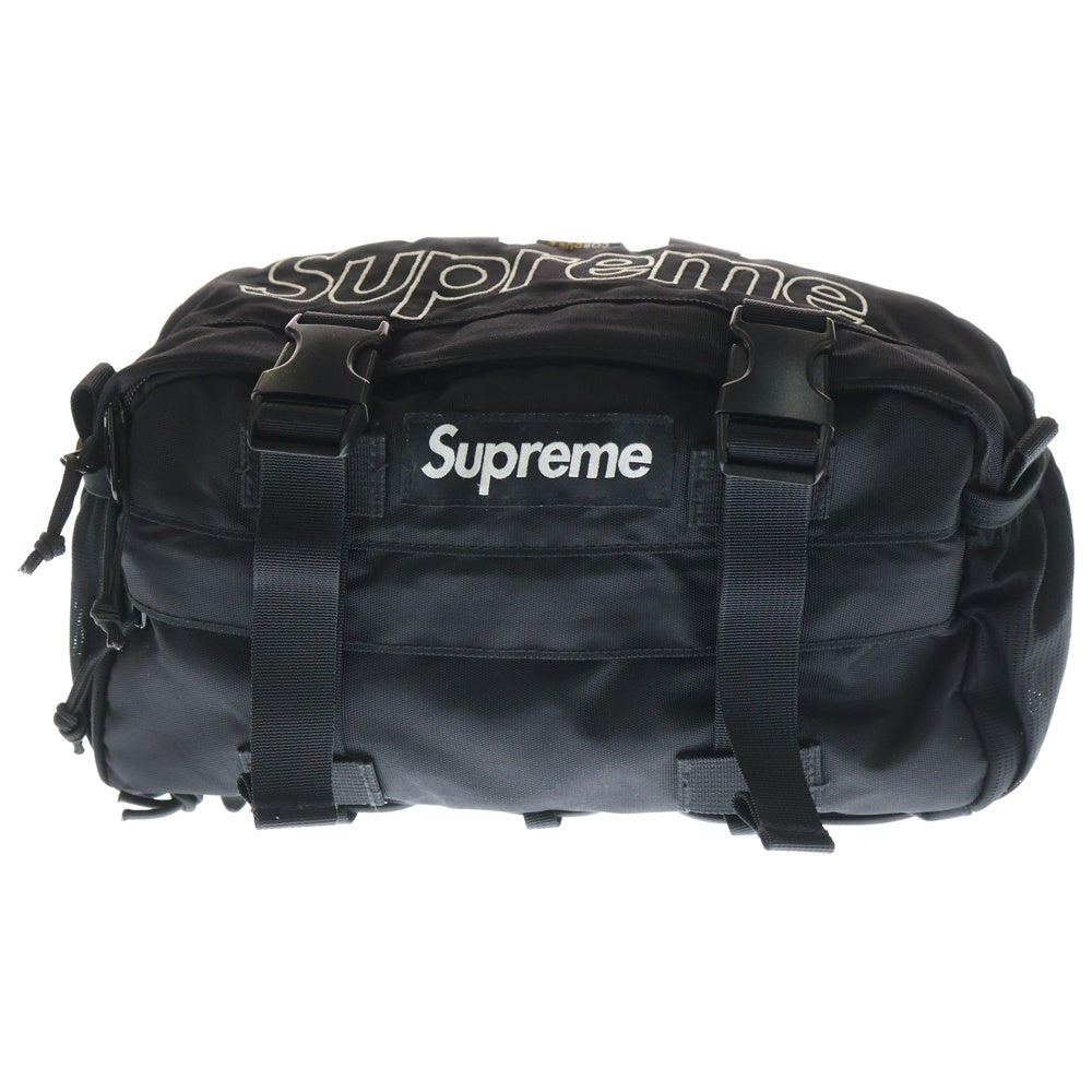 SUPREME(シュプリーム) 19AW Waist Bag Box Logo 刺繍ロゴ ウエストバック ブラック