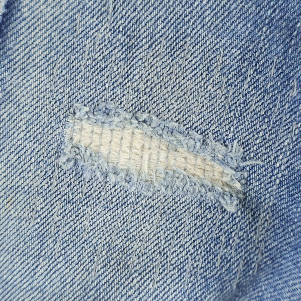 VISVIM(ヴィスヴィム) 00s SOCIAL SCULPTURE DENIM 03D5 DAMAGED-5 パイソンパッチ ストレートデニム インディゴ
