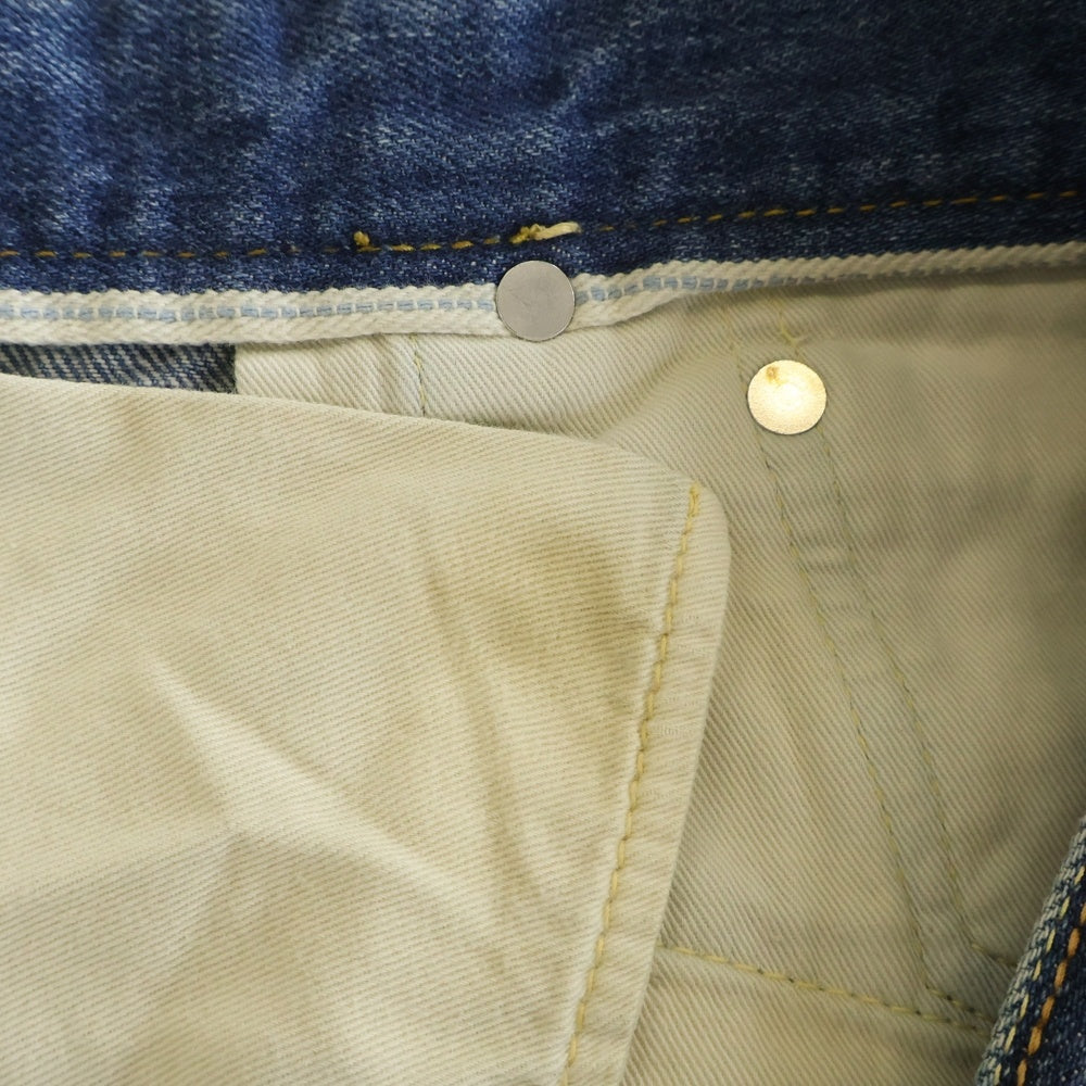 VISVIM(ヴィスヴィム) 00s SOCIAL SCULPTURE DENIM 03D5 DAMAGED-5 パイソンパッチ ストレートデニム インディゴ