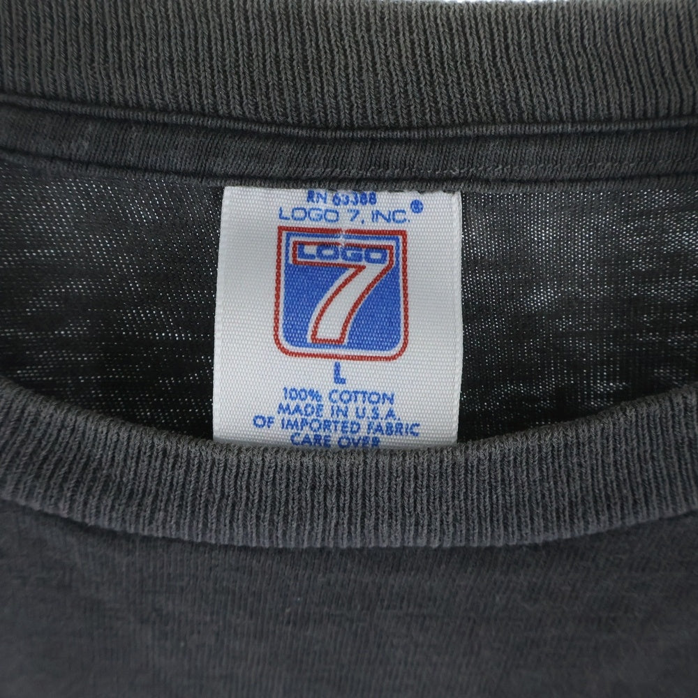 VINTAGE(ヴィンテージ) 90s シカゴブルズ LOGO 7タグ USA製 袖裾ダブル Tシャツ ブラック
