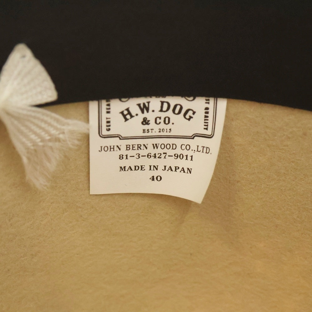 THE H.W.DOG&CO(ドッグアンドコー) FRONT-H ブリムハット ブランドパッチ 中折れハット 40 ベージュ