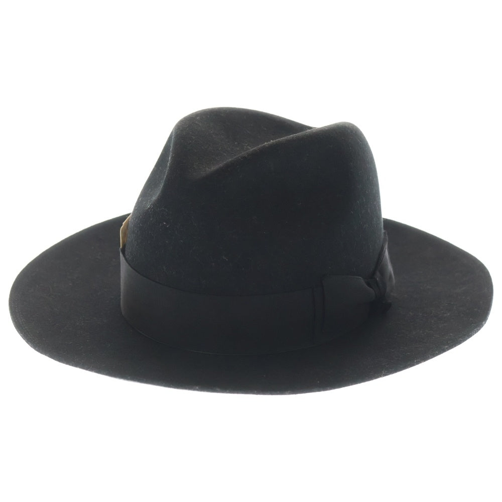 THE H.W.DOG&CO(ドッグアンドコー) FRONT-H ブリムハット ブランドパッチ 中折れハット 40 ブラック