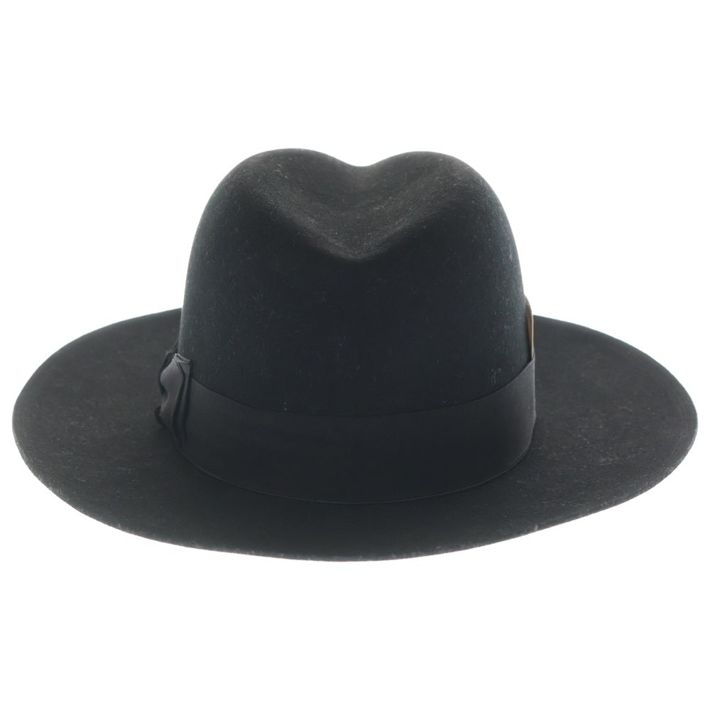 THE H.W.DOG&CO(ドッグアンドコー) FRONT-H ブリムハット ブランドパッチ 中折れハット 40 ブラック