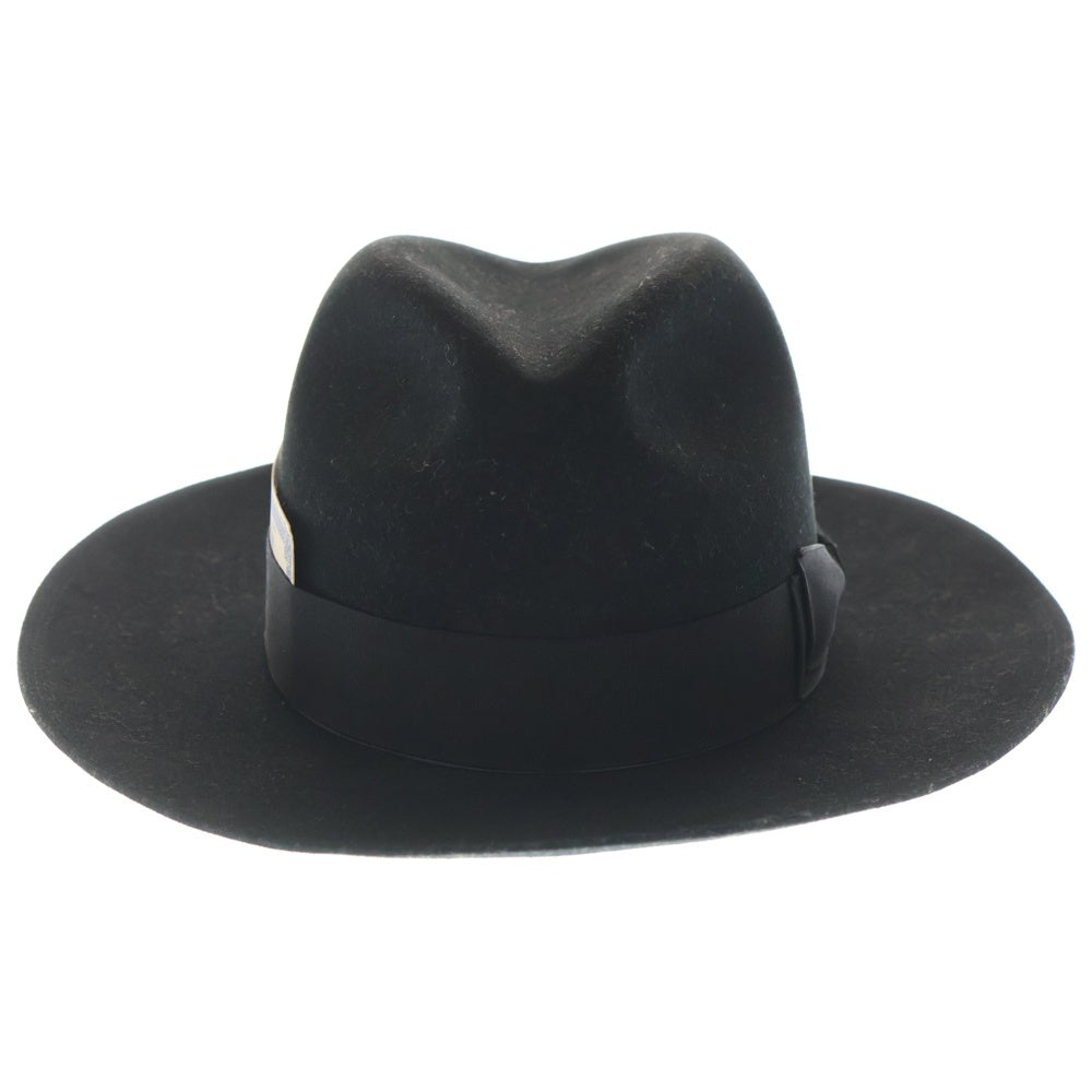 THE H.W.DOG&CO(ドッグアンドコー) FRONT-H ブリムハット ブランドパッチ 中折れハット 40 ブラック