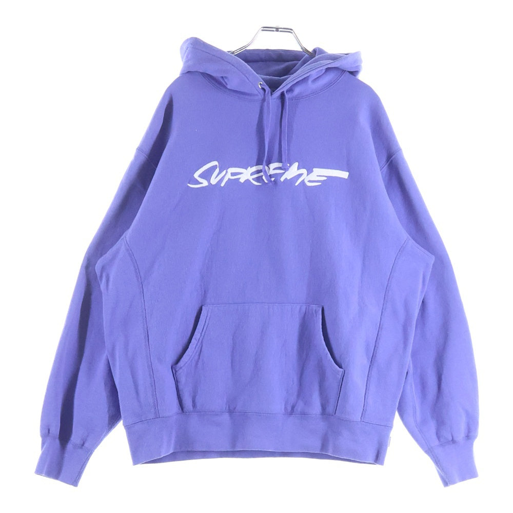 SUPREME(シュプリーム) 24SS Futura Hooded Sweatshirt フューチュラロゴ ロゴ刺繍 プルオーバーパーカー パープル