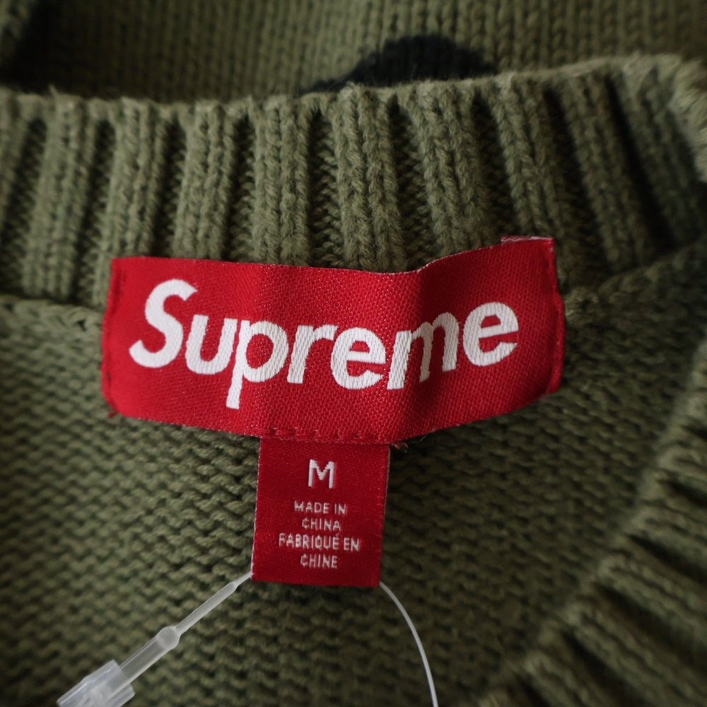 SUPREME(シュプリーム) 24SS FUTURA Sweater フューチュラセーター コットンニット カーキ 総柄