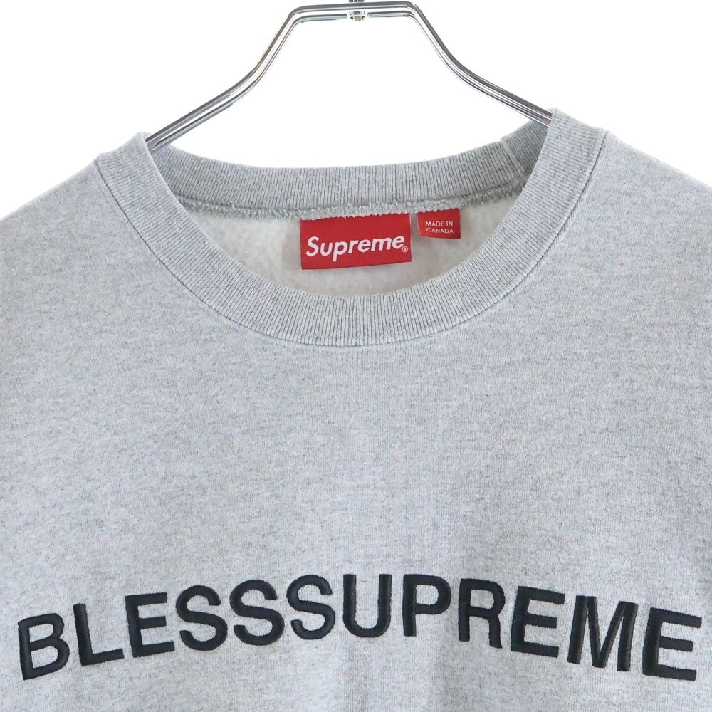 SUPREME(シュプリーム) 23AW ×BLESS BLESS Crewneck Sweatshirt ブレス ロゴ クルーネックスウェット グレー