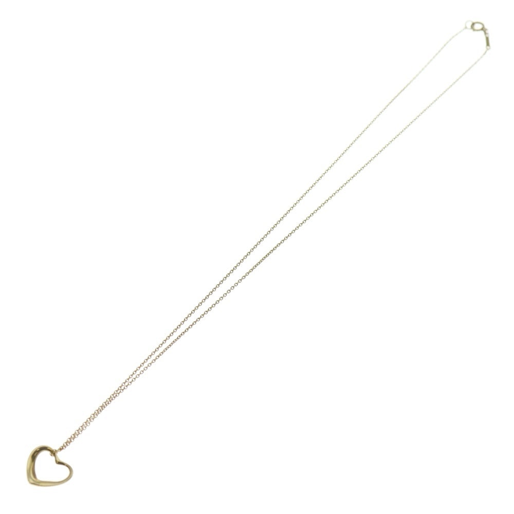 TIFFANY & Co.(ティファニー) エルサ ペレッティ オープン ハート ペンダント ネックレス イエロー 18K レディース