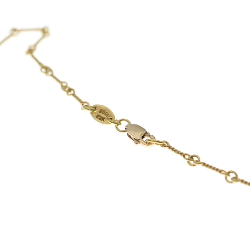 CHROME HEARTS(クロムハーツ) 22K NECKCHAIN T18 ツイストチェーンネックレス 18inch ゴールドBCA014