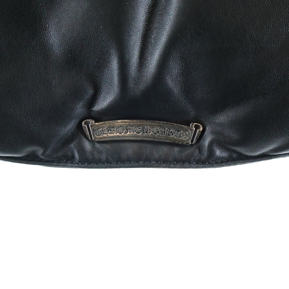 CHROME HEARTS(クロムハーツ) STIFF LTHR VEST クロスボタンレザーダウンベスト