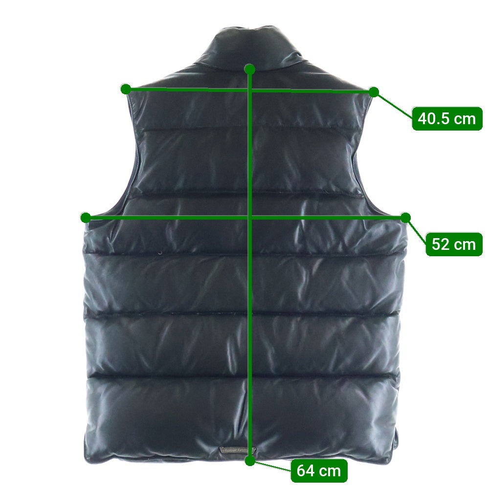 CHROME HEARTS(クロムハーツ) STIFF LTHR VEST クロスボタンレザーダウンベスト