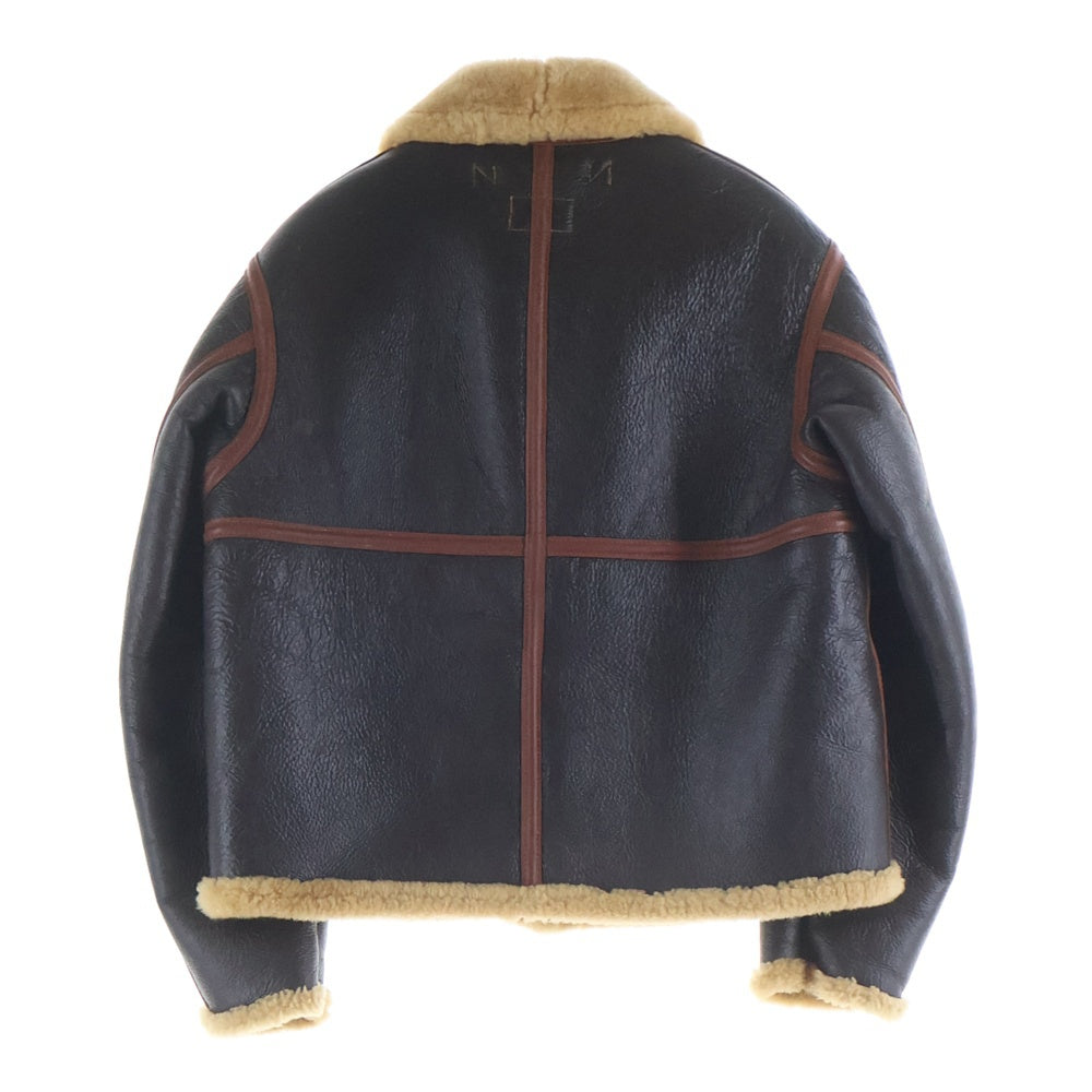 THE REAL McCOY'S(ザリアルマッコイ) D-1 ムートン レザーフライトジャケット ブラック/ブラウン