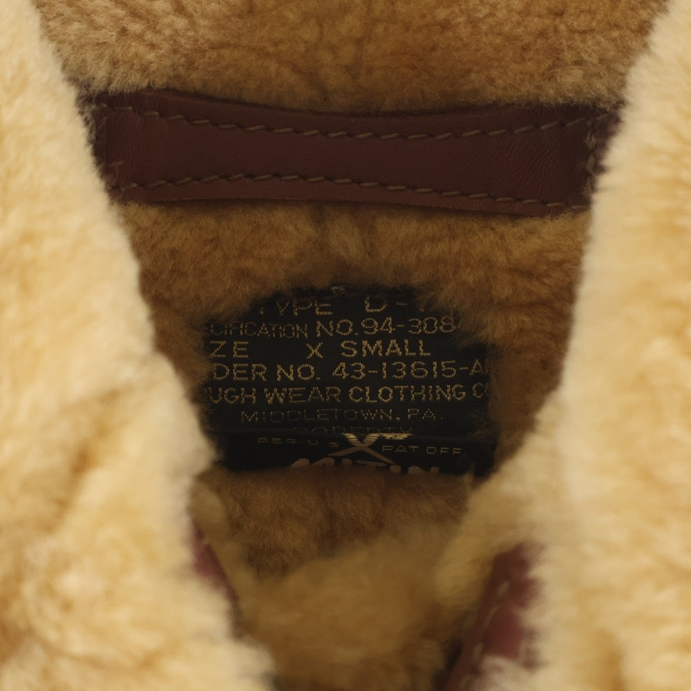 THE REAL McCOY'S(ザリアルマッコイ) D-1 ムートン レザーフライトジャケット ブラック/ブラウン