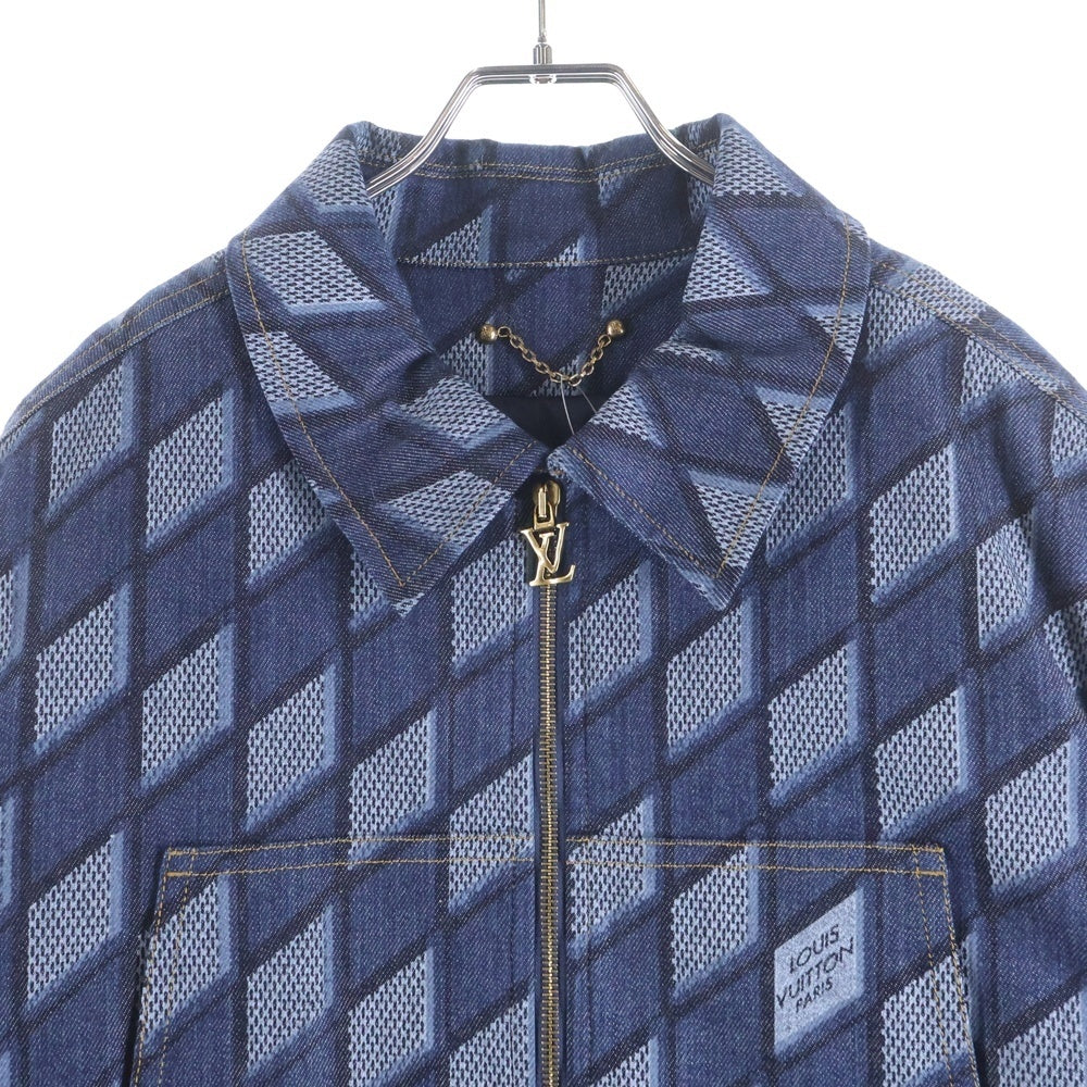 LOUIS VUITTON(ルイヴィトン) 22AW ダイヤモンド ダミエ デニムブルゾンジャケット インディゴ RM222 PQ2 HNA76W