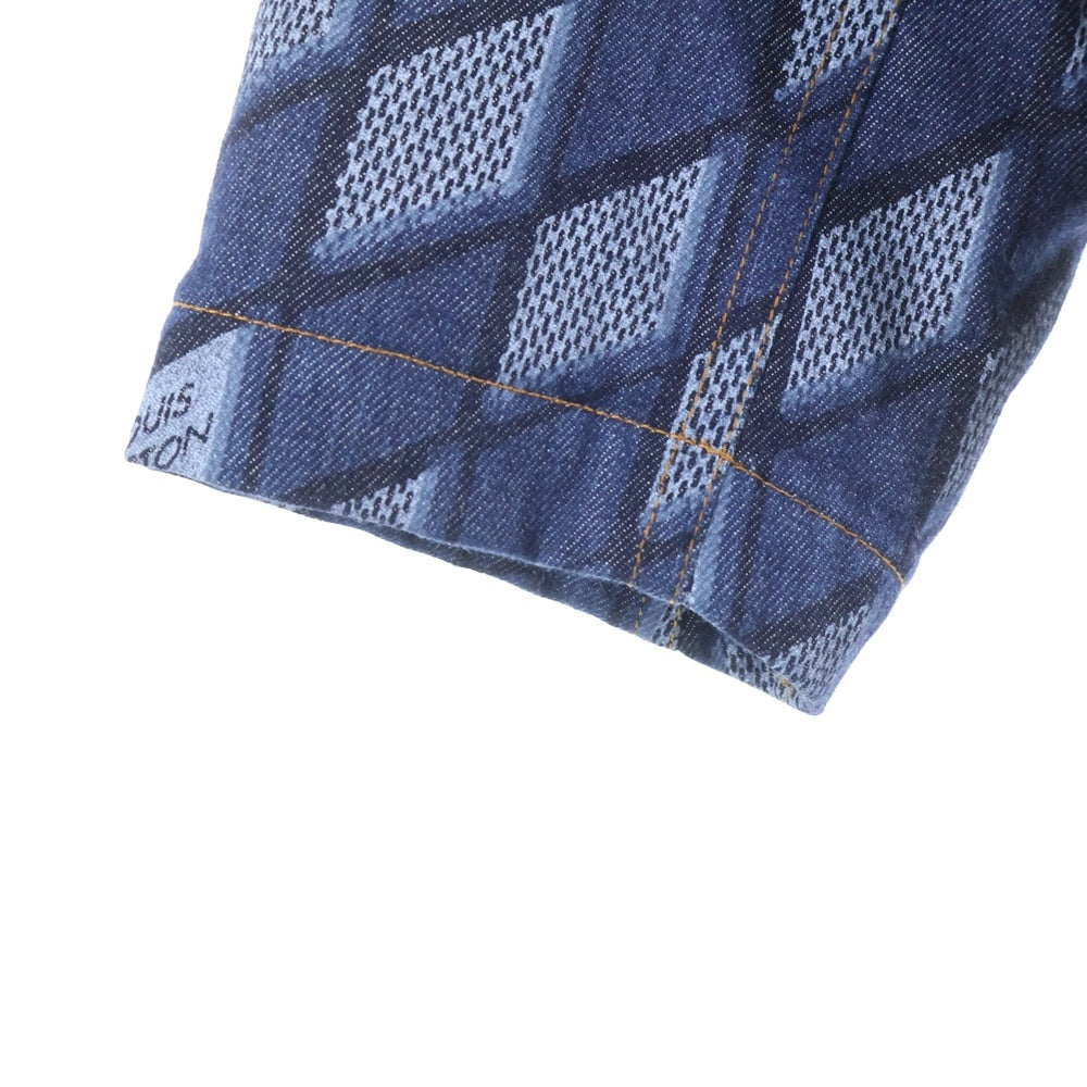 LOUIS VUITTON(ルイヴィトン) 22AW ダイヤモンド ダミエ デニムブルゾンジャケット インディゴ RM222 PQ2 HNA76W